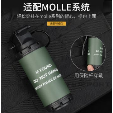 Dummy Smoke Grenade With Trigger Pouch Granat Bom Asap Hitam