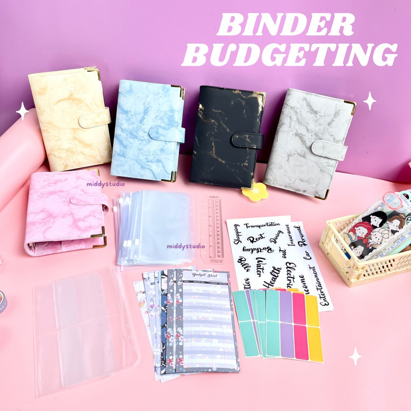 

Binder Budgeting Keuangan Marble Series A6 6ring Ready Stock