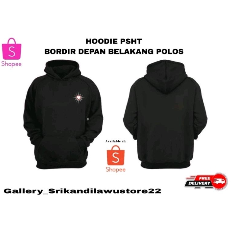 Hoodie PSHT | Jaket Blusuk PSHT Bordir | Sweater PSHT | Jaket Simpel | Fashion Pria Wanita Terbaru