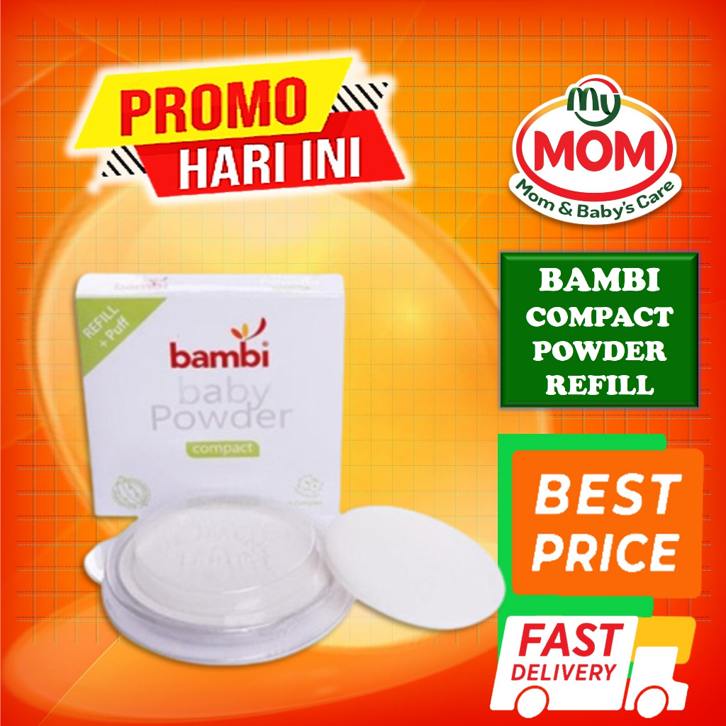 [BPOM] Bambi Baby Compact Powder 40gr REFILL / Bambi Bedak Padat Bayi Kulit Normal - Sensitif / Aromatherapy / MY MOM