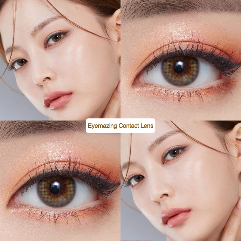 EYEMAZING Softlens - EMILY Gray / Hazel / Aqua / Light Gray / Olive Normal Minus Beda Minus