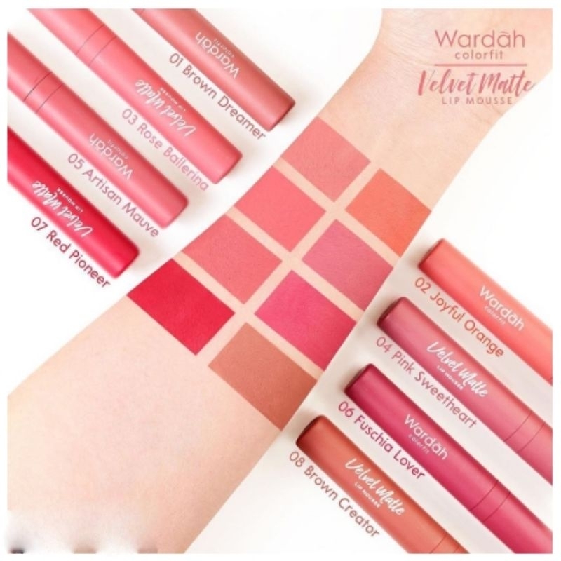 WARDAH Colorfit Velvet Matte Lip Mousse 4gr (Lip Cream)