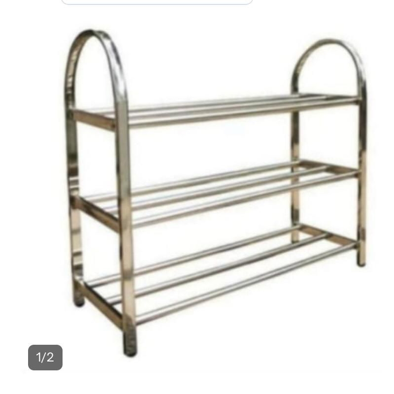 Rak sepatu 3 susun stainless