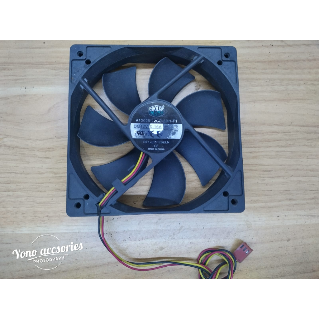 FAN 12CM COOLER MASTER A12025-12CB-3BN-F1 DF1202512SELN DC.12 0.16A 3PIN ORI