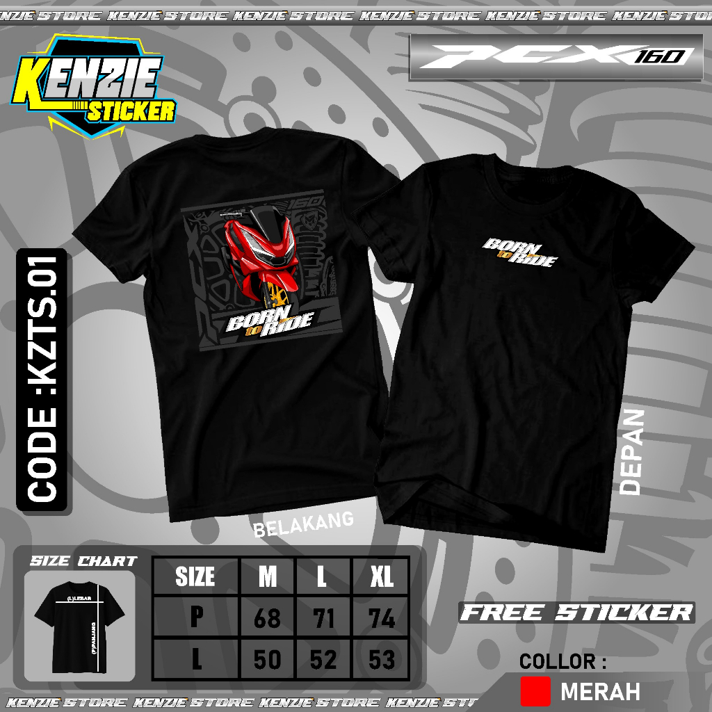 KAOS PCX 160 Original - Kaos Pria Distro Original Keren Terbaru Kaos PCX 160 Modifikasi Terbaru KZTS