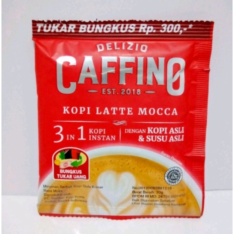 CAFFINO CAPPUCINO KOPI LATTE BOLD SUSU INSTAN 3 in 1