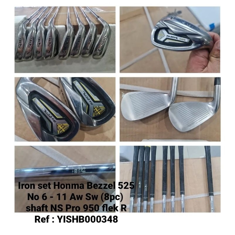 Stik golf Iron Honma Bezzel 525No 6 7 8 9 10 11 Aw Sw (8pc) shaft NS Pro 950 Bekas