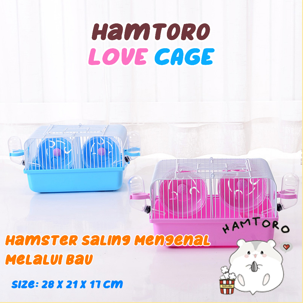 Hamtoro Love Cage Kandang Double untuk Hamster Kawin