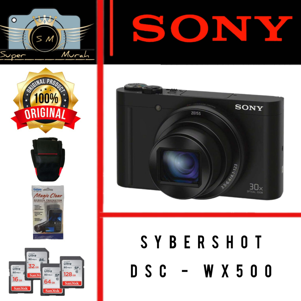 SONY CYBERSHOT DSC-WX500 - KAMERA SONY WX500 - BOX PUTIH, KAMERA ONLY