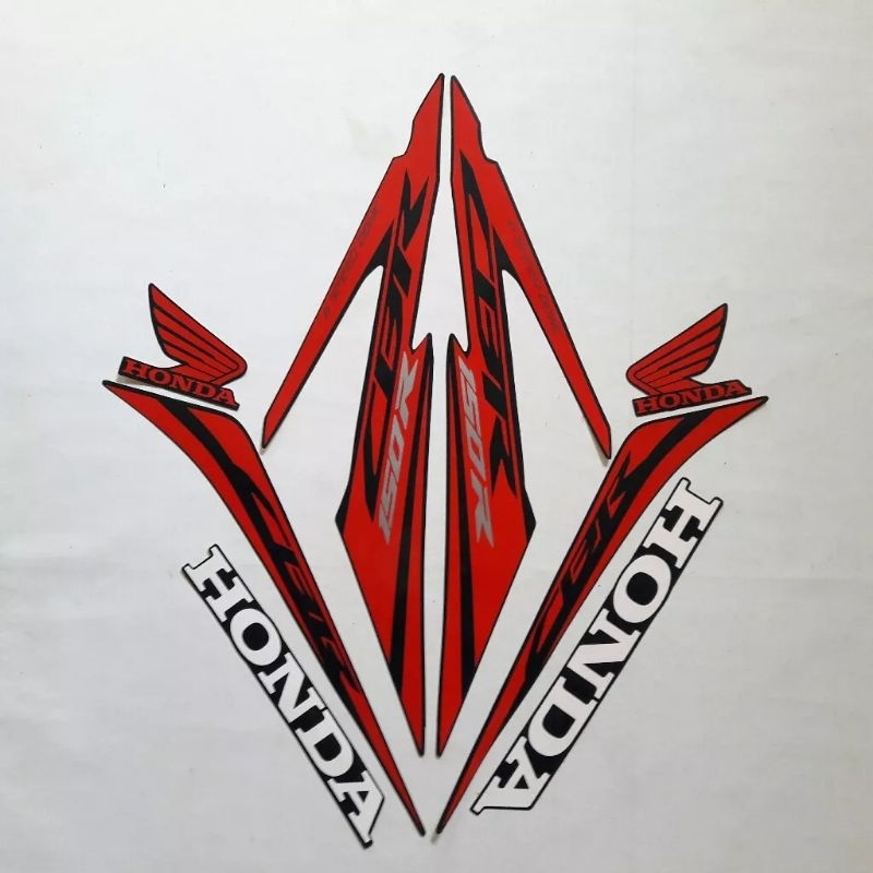STIKER STRIPING LIS BODY HONDA CBR150R CBR 150R 2017 HITAM MERAH