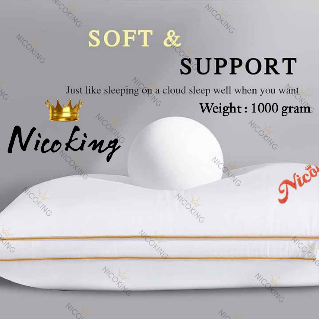 Gilsha Queen Bantal Bulu Angsa sintetis (Buatan) atau Silikon Exlusive Luxury Premium Besar Empuk Lembut Tebal Mewah