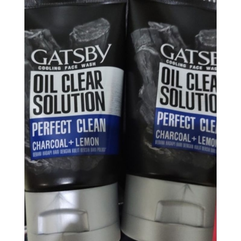 GATSBY Cooling Facial Wash Perfect Clean Charcoal Lemon 100gr Oil Clear Solution