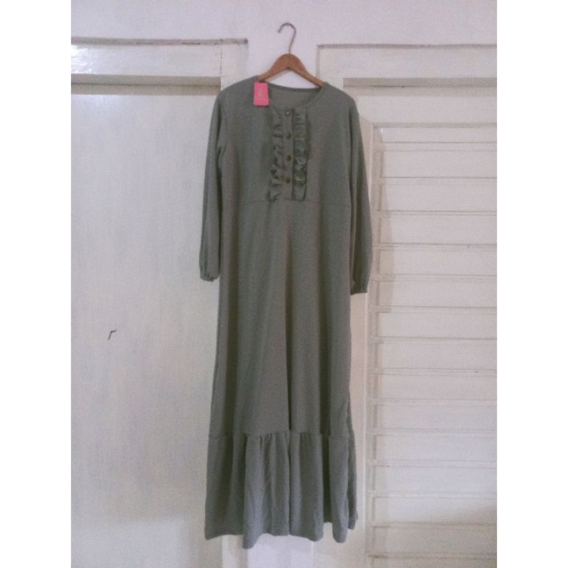 Sale gamis rare item kancing depan busui freindly by Valica