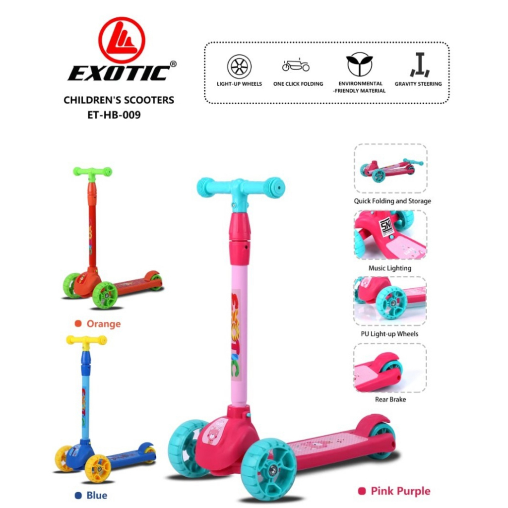Scooter Otopet Exotic ET HB 009 / Sekuter Mainan Anak