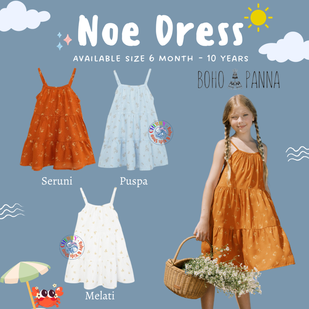 Bohopanna Noe Dress 1-8 Tahun Dress Summer / Dress Kutung Anak Perempuan CBKS