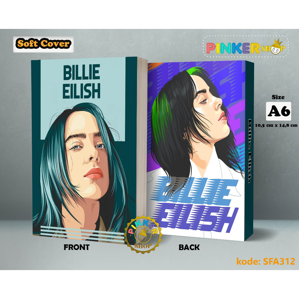

(SFA312) Pocket Note Band Billie Ellish Softcover A6/A5 Buku Tulis catatan Notes Agenda Planner Jurnal