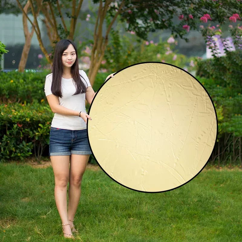 Reflektor Cahaya Studio Photography Round Portable 2 in 1 80 cm - GO11/MA11