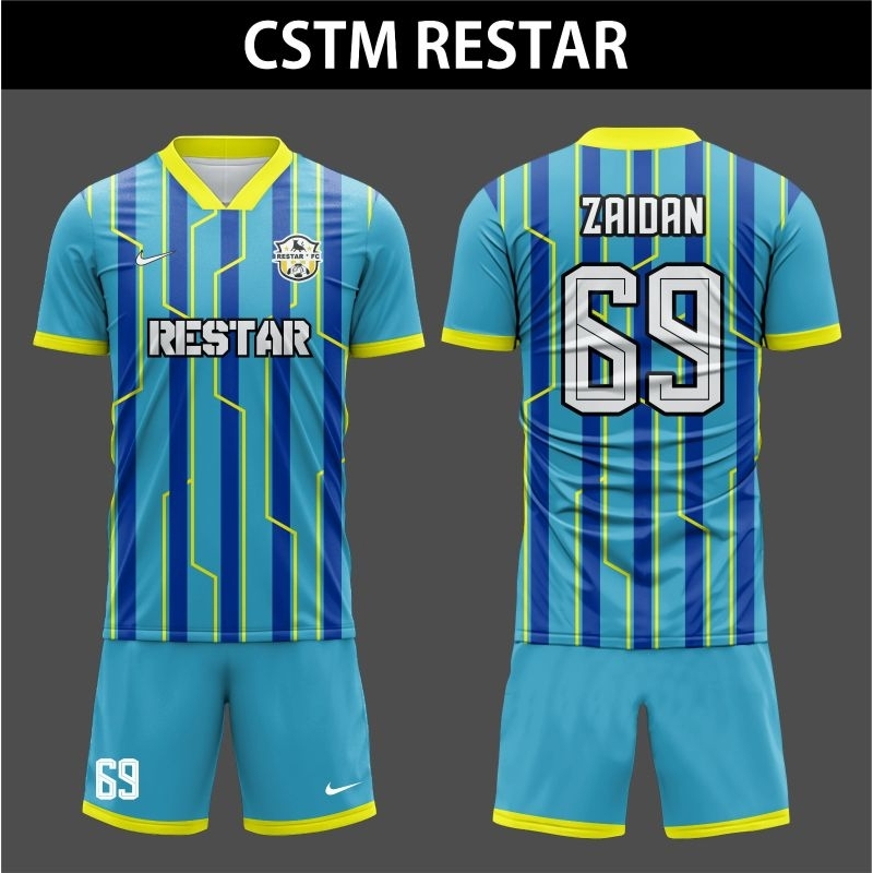 Custom Jersey Setelan Sepakbola/Futsal ( Bisa Design Sendiri,  Sponsor, Logo Team dan Nameset )