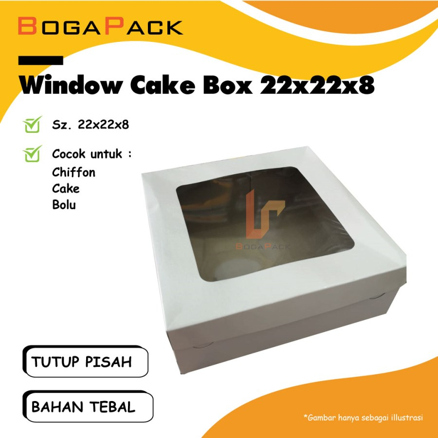 

Kotak Makanan Box Putih Emas Cake Bolu Brownies Dus Roti & Kue Ukuran 22x22x8