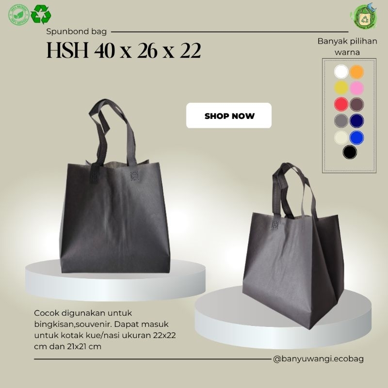 

TAS SPUNBOND HSH 40x26x22 COCOK UNTUK KOTAK NASI/KUE JUAL LUSINAN