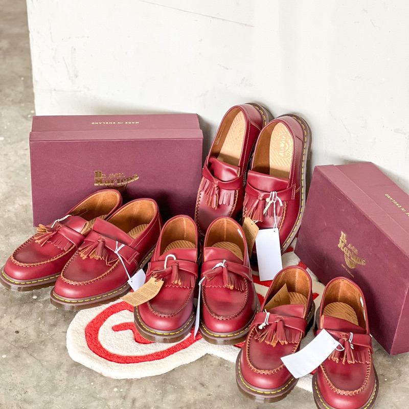 Sepatu Dr. Martens Adrian Tassel Vintage Oxblood - Made In England