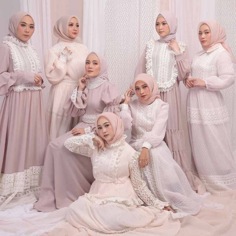 [LIKE NEW] SALE Original Barli Asmara Melati Dress Raya Preloved BA Lace White Renda Maternity Akad 