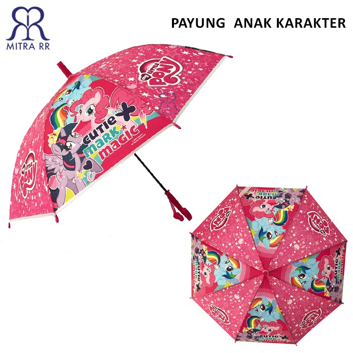 PAYUNG ANAK KARAKTER MOTIF TRANSPARANT UKURAN TANGGUNG (Free Bubble Wrap + Dus)