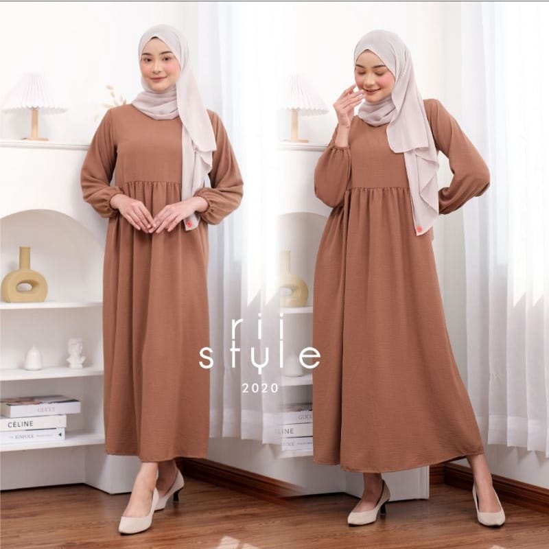 Balena Midi Dress Bahan Crinkle Air Flow