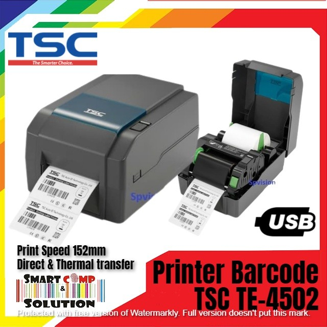 Printer Barcode Label Direct &amp; Thermal Transfer TSC TE4502 / TE-4502