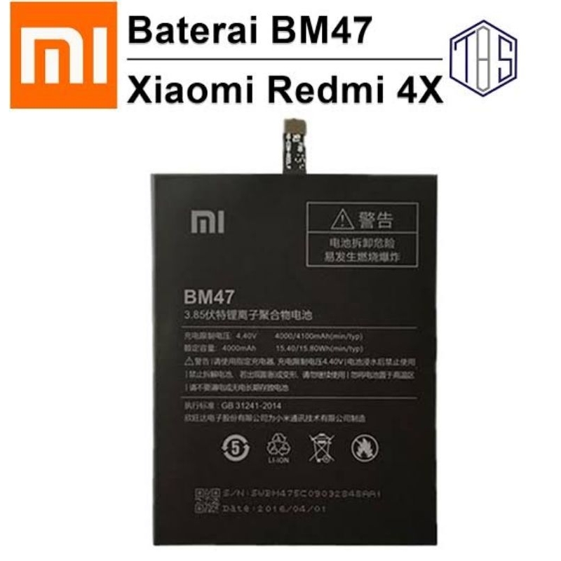 Baterai hp xiaomi redmi 4x redmi 3 3s 3 pro tipe batre bm47