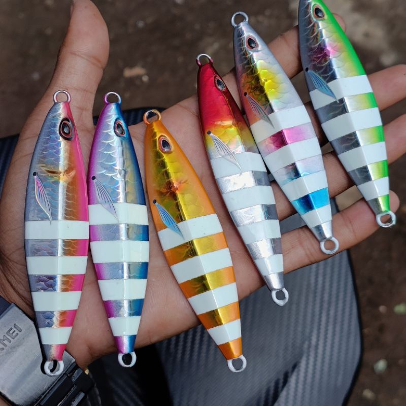 Umpan pancing Metal jig 100gram Metal jig 100gram micro jig 100gram koika jig kiler lure