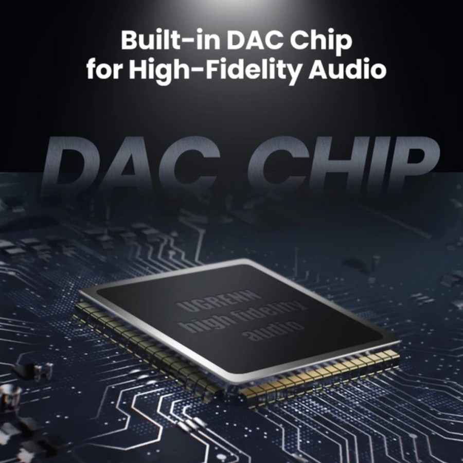 Ugreen Usb C to Audio DAC Support PD Charging - Ugreen DAC Usb 2 in 1 Original