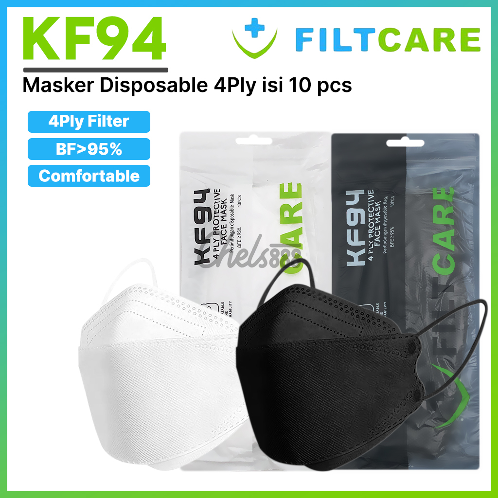 Masker Kf94 FILTCARE Earloop Tali Kuping 4 ply isi 10 pcs