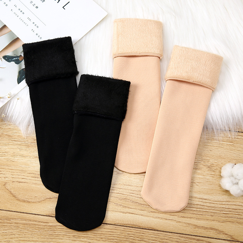 T&amp;Y Kaos Kaki Wanita Panjang Tebal Musim Dingin 2 In 1 6734 Kaos Kaki Hangat Bahan Thermal Tebal Korea Style Kaos Kaki Outdoor Murah