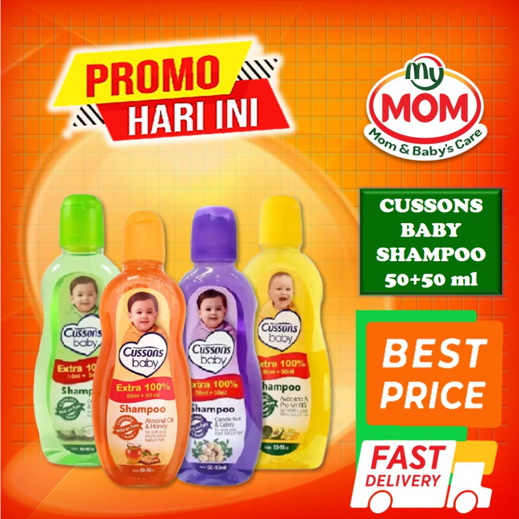 [BPOM] Cussons Baby Shampoo 50ml+50ml  / Cusson Shampoo Bayi / MY MOM