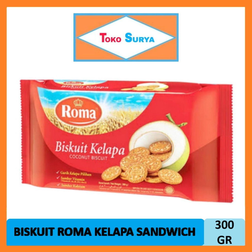

Roma Biskuit Kelapa Coconut Biscuit 300 Gr (Pcs)