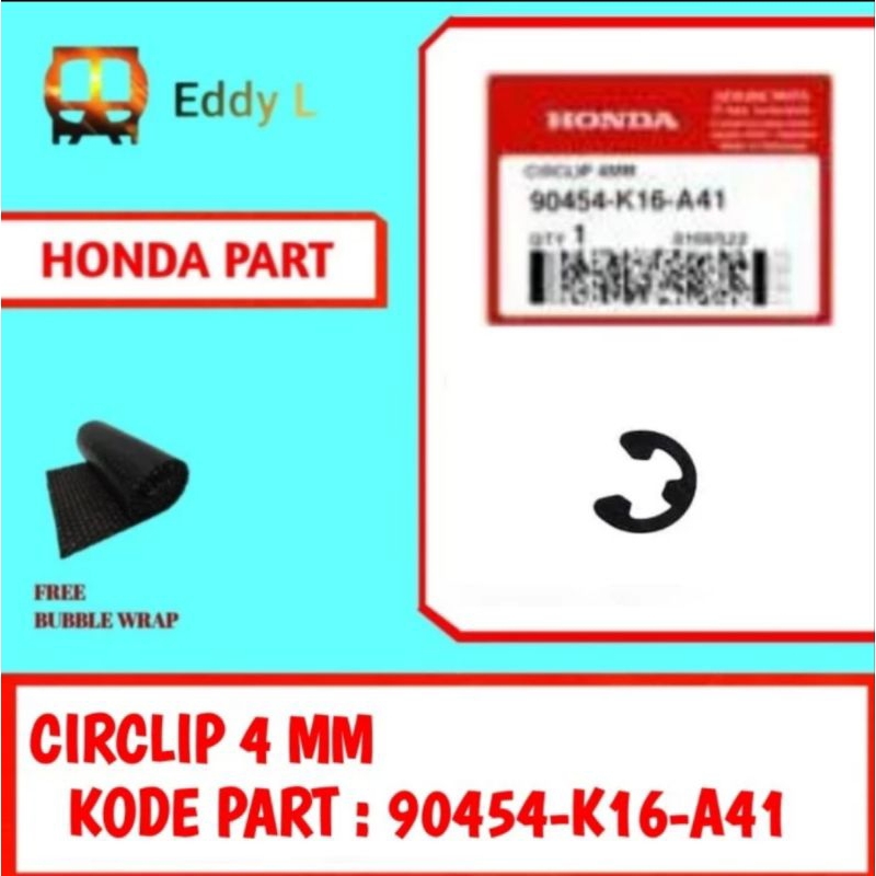 Clip Kampas Ganda/Circlip 4 MM BEAT|SCOOPY (90454K16A41) - Original AHM