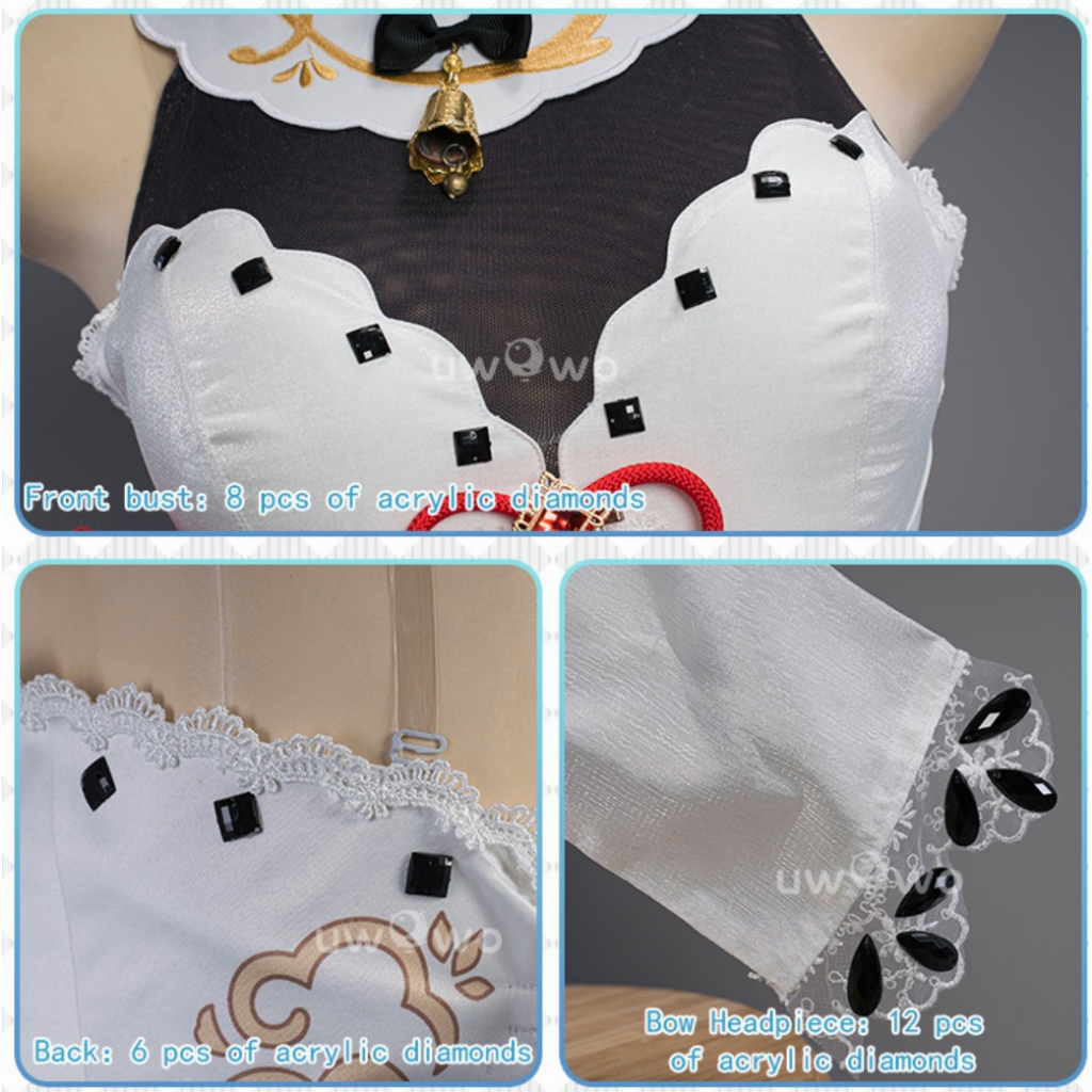 PRE-SALE UWOWO Exclusive Genshin Impact Fanart Ganyu Bunny Suit Cosplay Cute Costume Ganyu Hutao Keqing