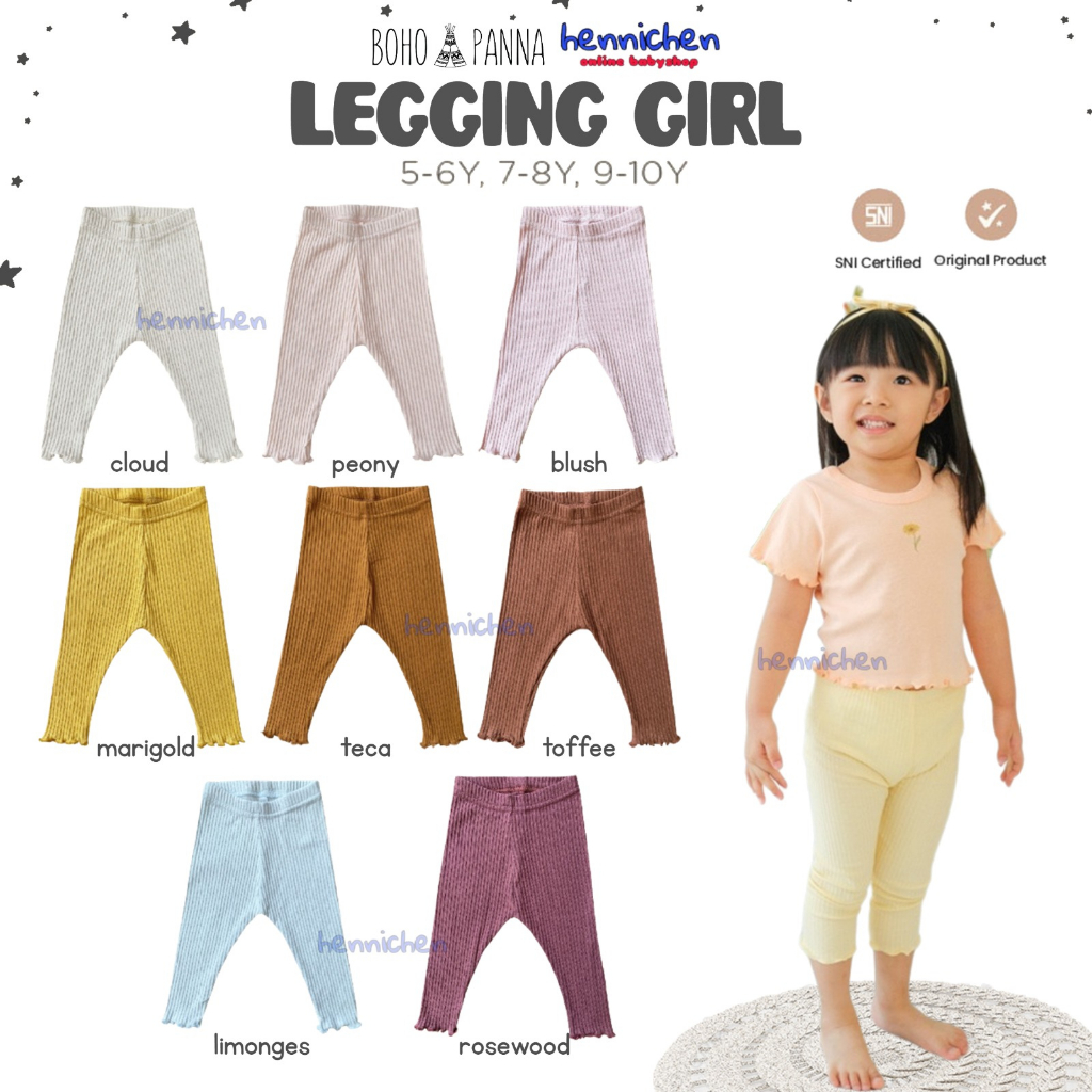 BOHOPANNA LEGGING GIRL 5 - 10 TAHUN RIB / REEB CELANA LEGGING ANAK PEREMPUAN