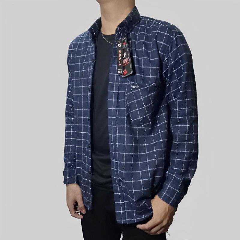 KEMEJA FLANEL BESSELLER KEMEJA FLANEL UNISEX LENGAN PANJANG