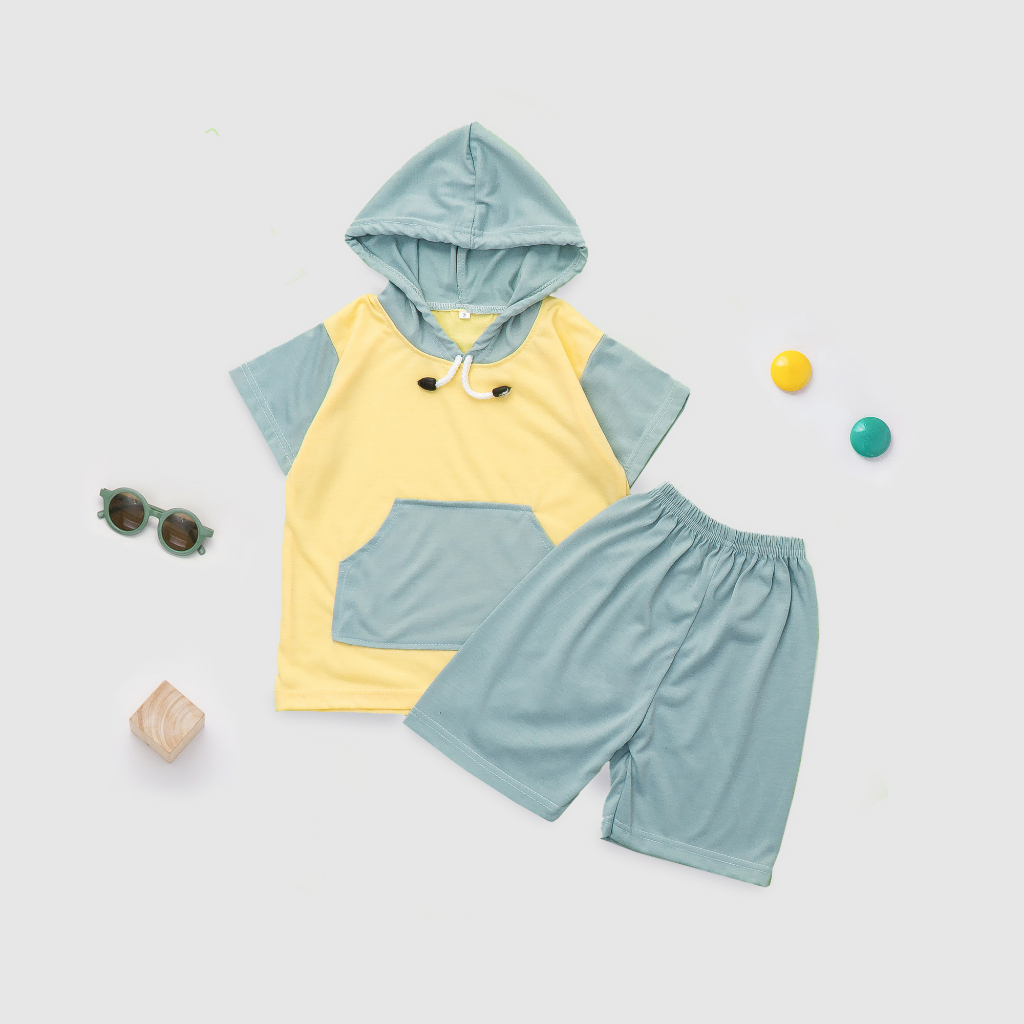 Top Kid Setelan Pendek Anak Laki Laki Perempuan Hoodie Alfa Kantong Anak-Anak Cowok Cewek 2-9 Tahun 023