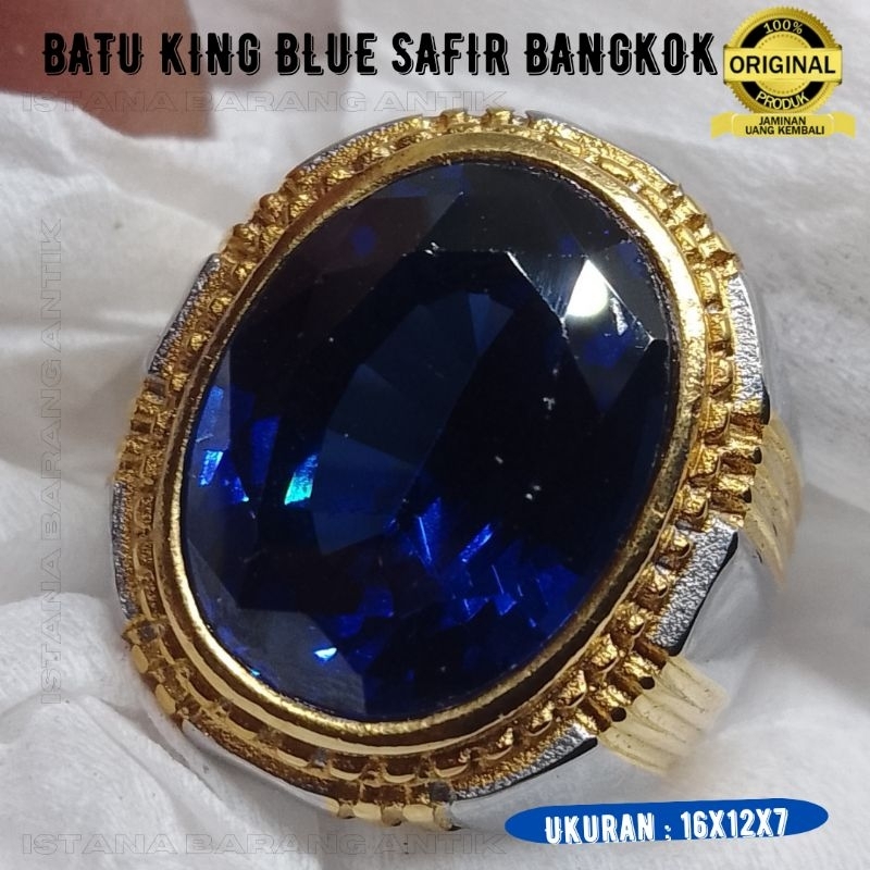 CINCIN BATU KING ROYAL BLUE SAFIR ORIGINAL BANGKOK KEKERAN 9 MONS