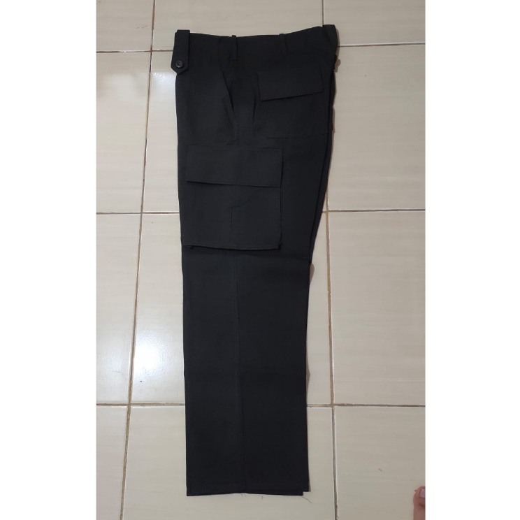 celana pdl polri - satpam - security - celana PDL hitam dan coklat  bahan halus