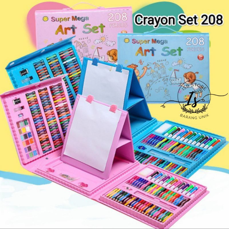 ART SET 208PCS / 150PCS / 86PCS / 68PCS / CRAYON MEWARNAI / PENSIL WARNA Crayon Set  - Crayon Mewarnai - PENSIL