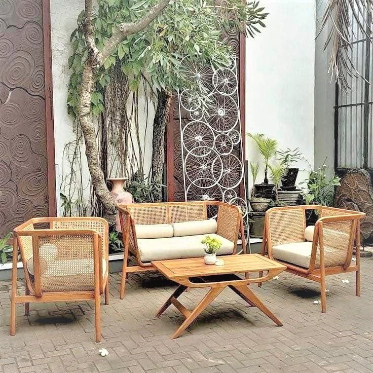 Kursi Tamu Rotan Jati Minimalis Jepara Furniture Mebel Jati Jepara