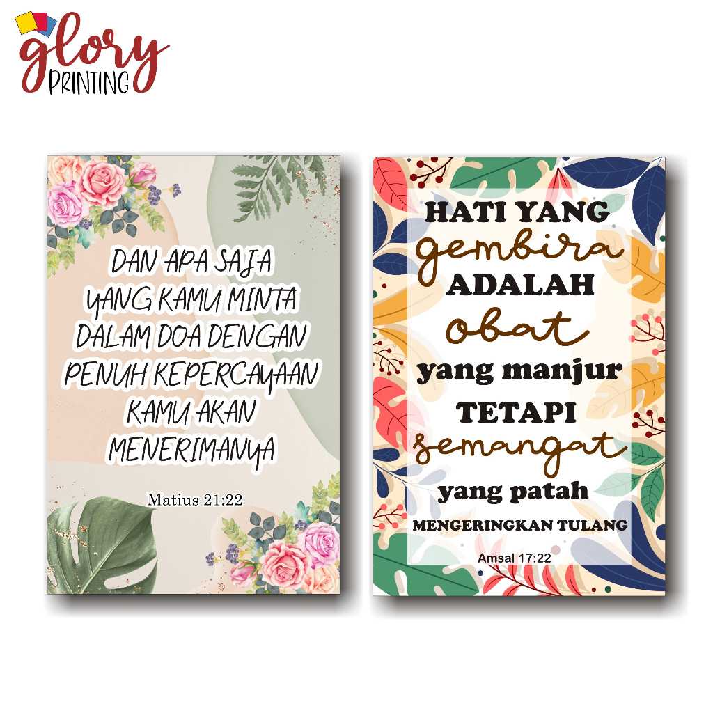 GLORY HIASAN DINDING 20x30 - QUOTES KRISTEN - DEKORASI AESTHETIC - WALL DECOR - POSTER KAYU
