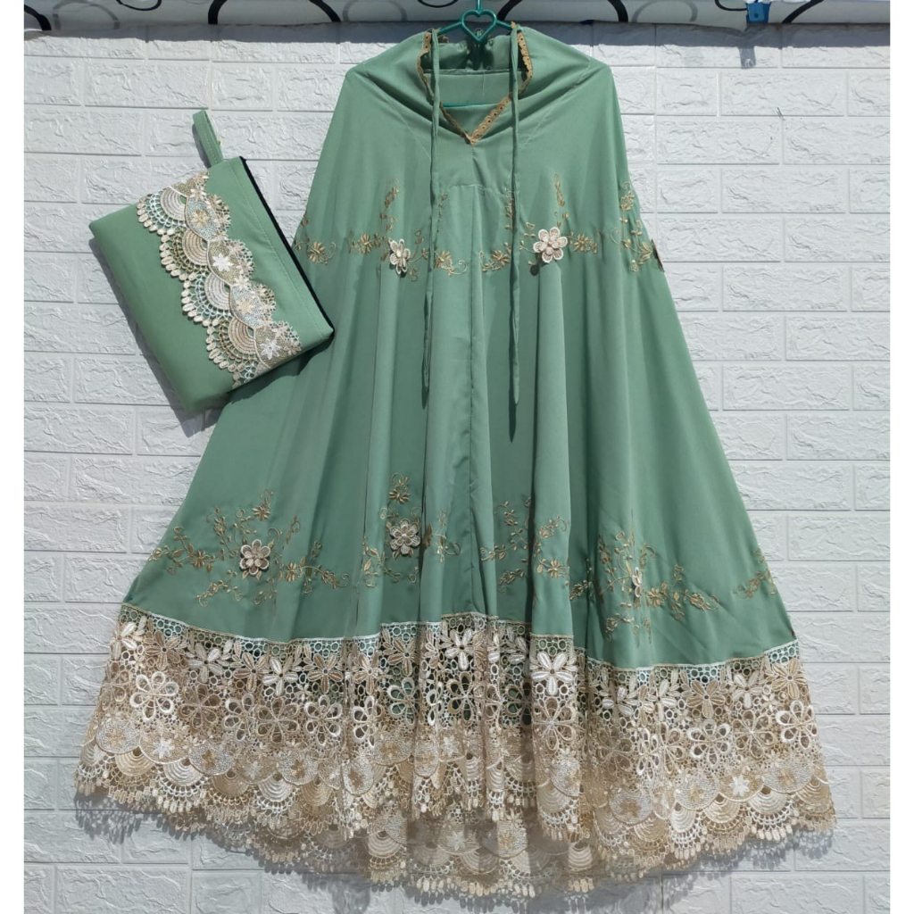 Mukena Bordir Tasikmalaya Dewasa Terbaru 2023 Renda Gifer Jumbo