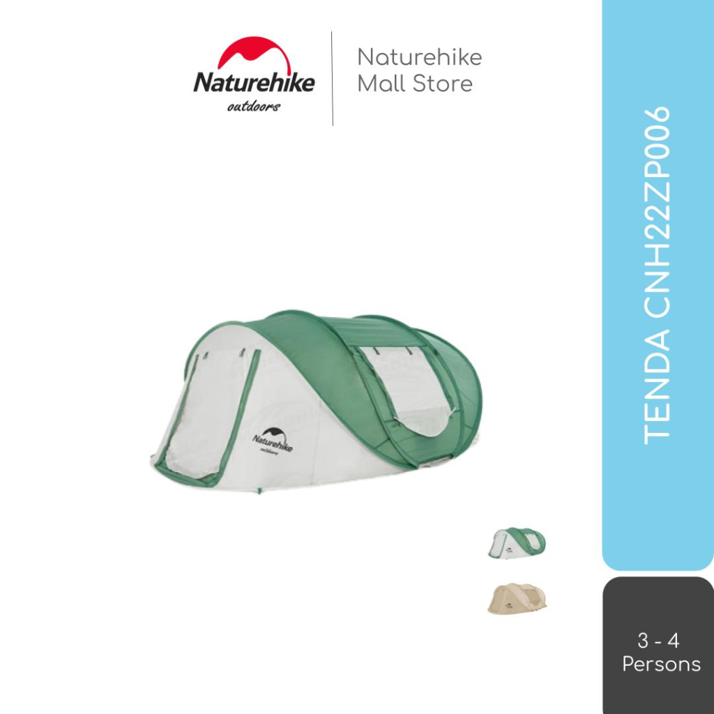 TENDA OTOMATIS 3 4 ORANG TUNNEL CAMPING NATUREHIKE CNH22ZP006