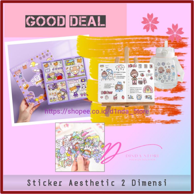 Stiker Botol Sticker Tumbler Gelas Momo Kotak Pensil DIY Tahan Air Aesthetic Peralatan Rumah Dekoras