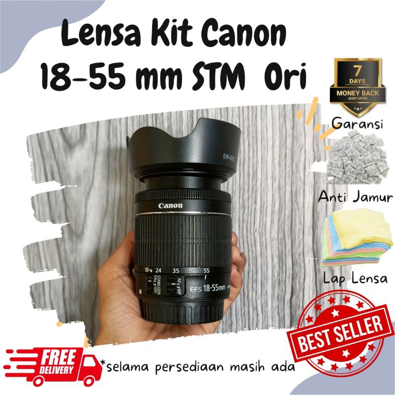 Lensa Kit Canon STM 18-55Mm Mulus